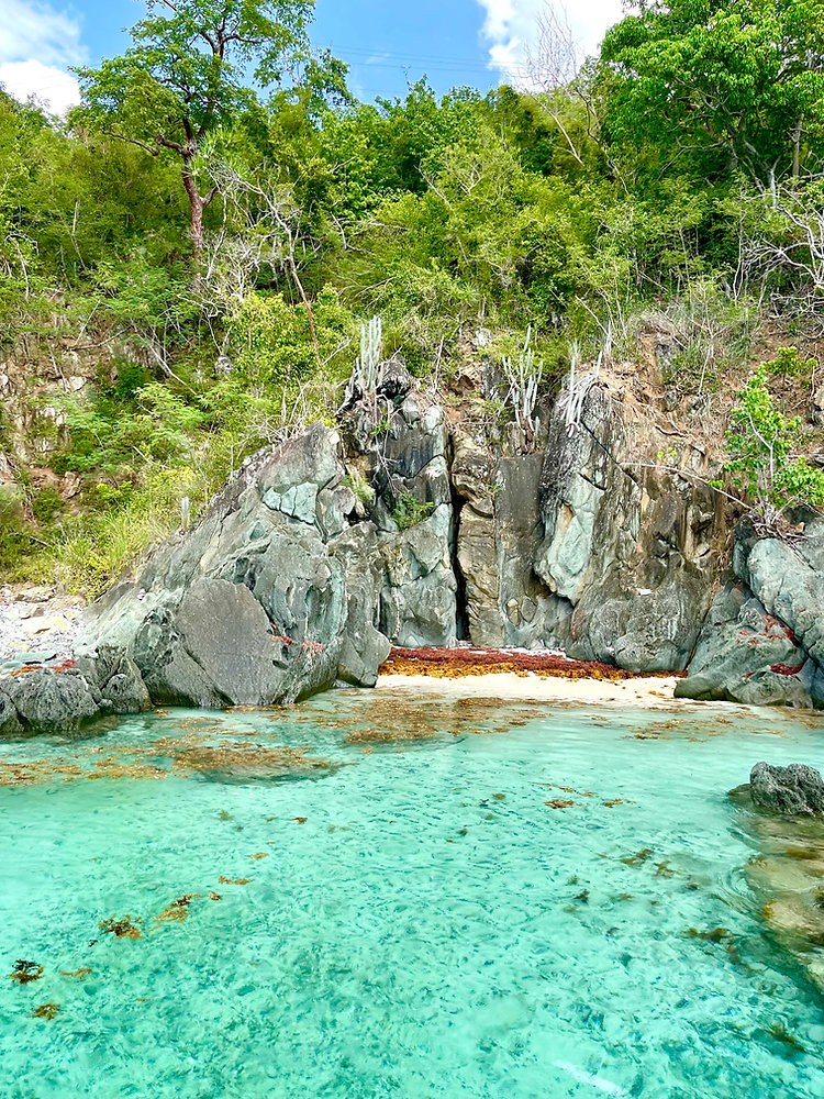 Hawksnest Bay, St. John USVI - North Shore beach with reefs and picnic areas