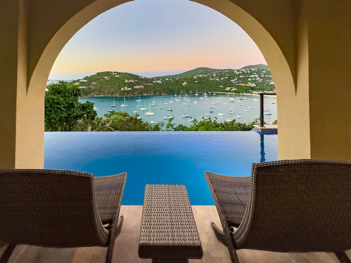 Blue Tang villa exterior in Great Cruz Bay, St. John