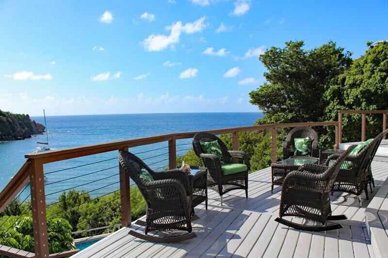Ciellodonna open-concept great room with vaulted ceilings and ocean views