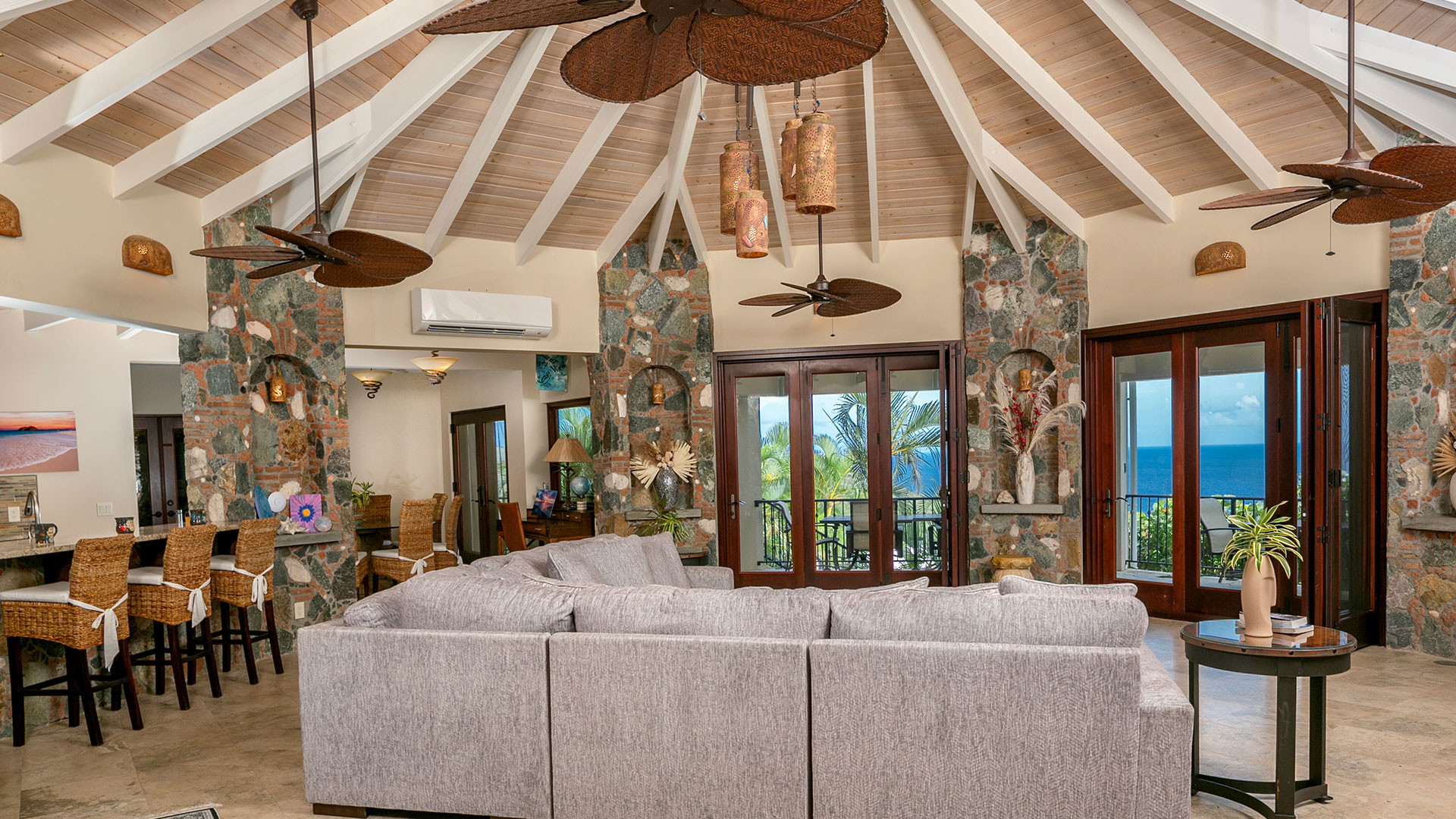 Island Rider outdoor lounge and garden area