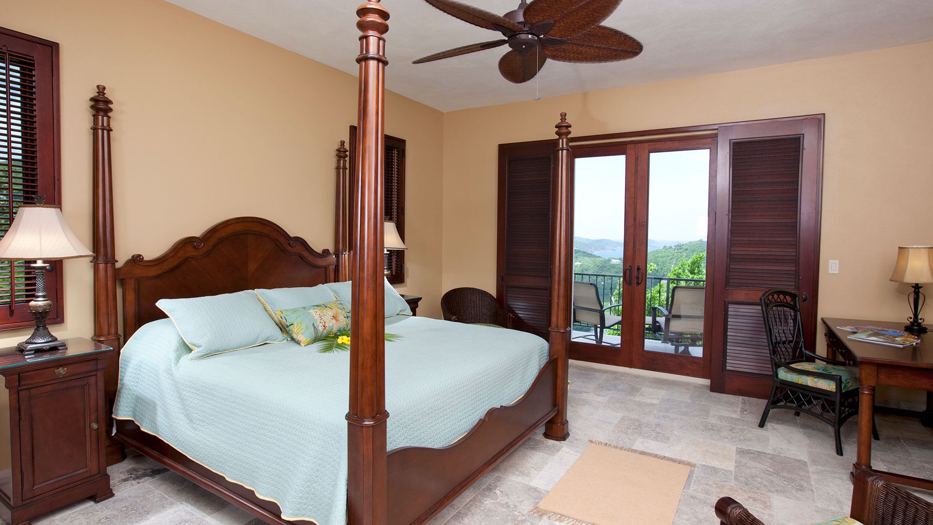 Island Rider tropical garden and villa entrance