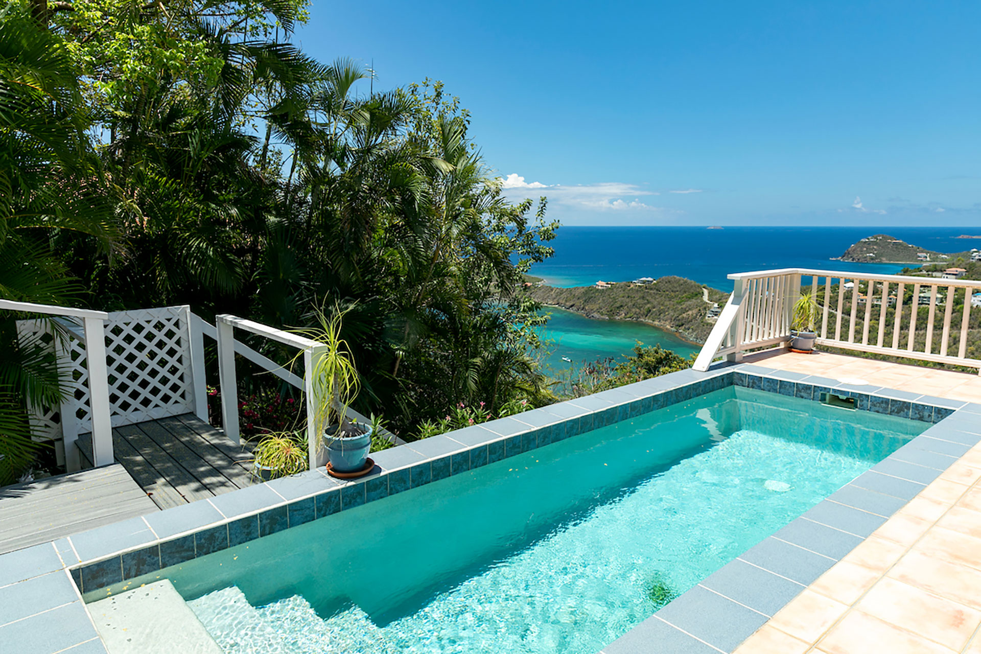 Sea Turtle Villa exterior above Fish Bay, St. John