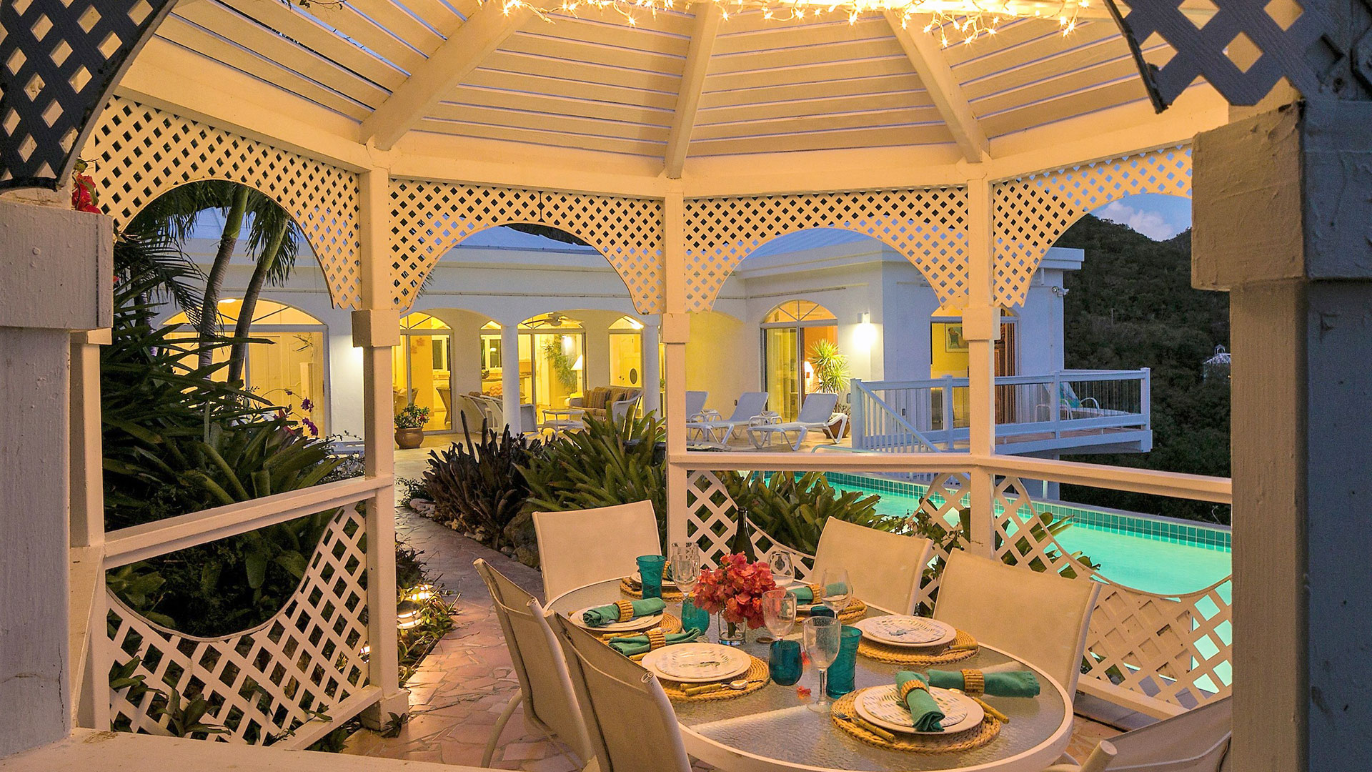 Waterfall indoor outdoor living space