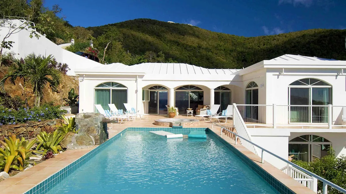 Waterfall - luxury 3BR hillside villa in St. John